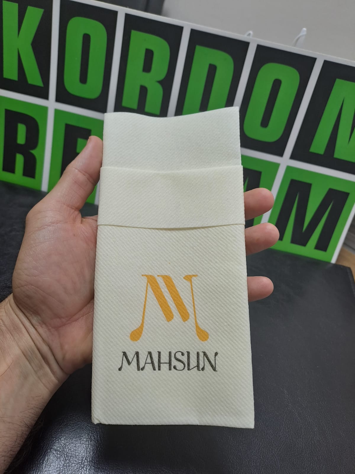 Kişiye Özel Yazılı Cepli Airlaid Peçete